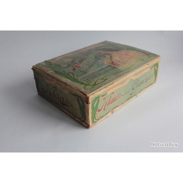 Bote chocolat cacao Klaus's Giandujas bois papier lithographie Suisse