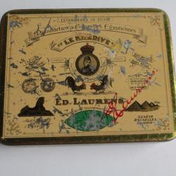 Boîte à cigarettes en tôle lithographiée ED.LAURENS Le Khédive Figaro