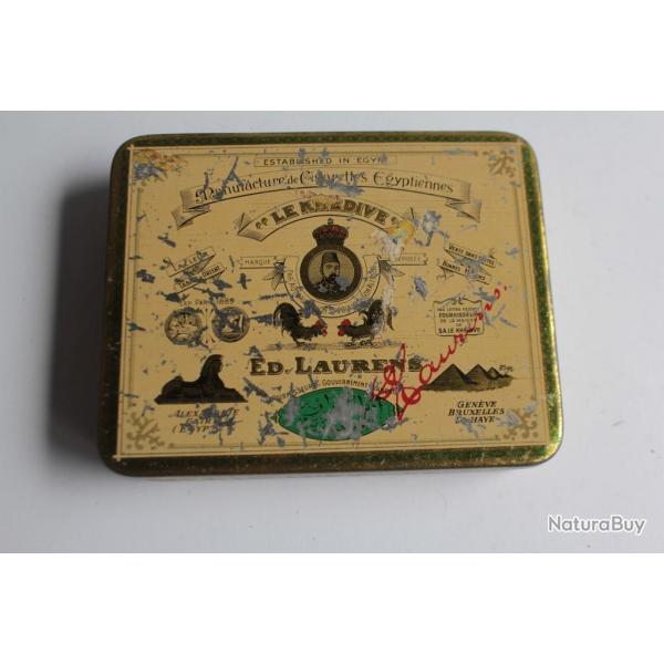 Bote  cigarettes en tle lithographie ED.LAURENS Le Khdive Figaro