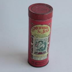 Boîte Médicaments tôle lithographié Spécifique St Jean Labo Ollivier