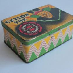 Boîte tôle lithographiée Ceylon Thé marchand SA Lausanne