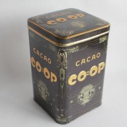 Boîte tôle lithographiée Chocolats Cacao CO:OP