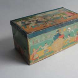 Boîte tôle lithographiée Biscuits Galletas Articach Espagne G. Andreis