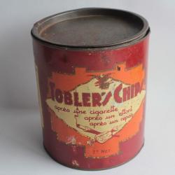 Boîte tôle lithographiée bonbons Tobler's chips