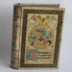 Boîte Livre tôle lithographiée Chroniques d'Enguerrand de Monstrelet