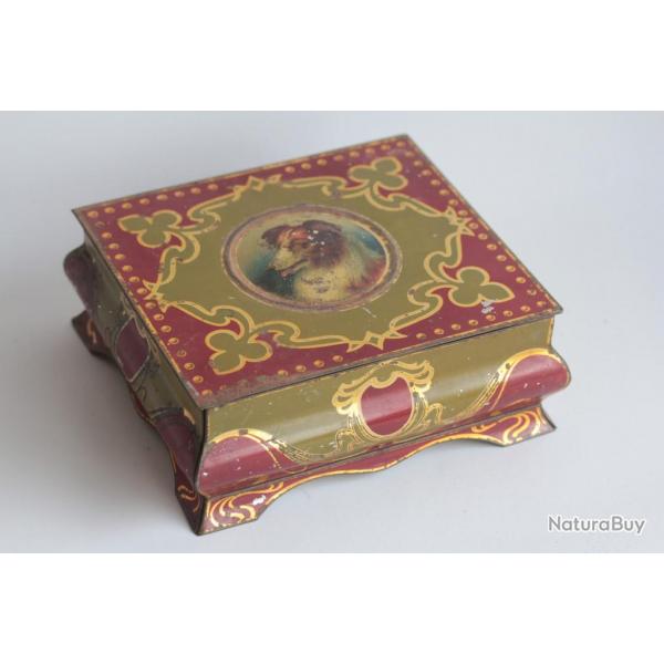 Bote tle lithographie biscuits Peek Frean & Co Chien