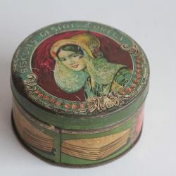 Boîte tôle lithographiée Biscuits Gesolt & Voreux Sables des Flandres
