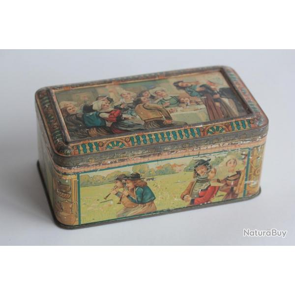 Bote biscuits tle lithographie Lefvre-Utile collation 1900