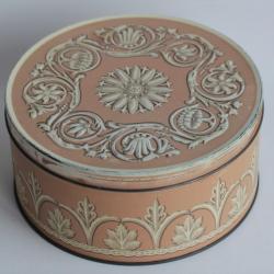 Boîte biscuits tôle lithographiée Huntley & Palmers England décor floral