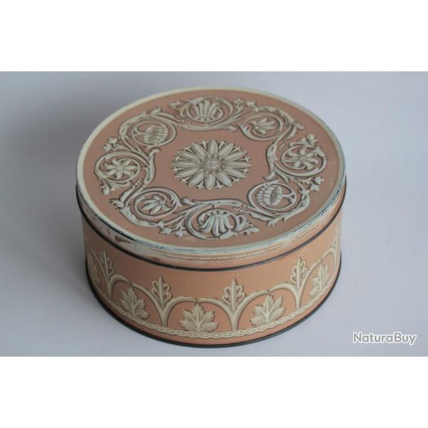 Bote biscuits tle lithographie Huntley & Palmers England dcor floral