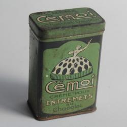 Boîte tôle lithographiée Crème entremets chocolat Cémoi