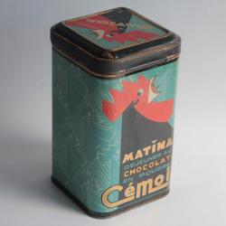 Boîte Chocolat tôle lithographiée Cémoi Matina Coq