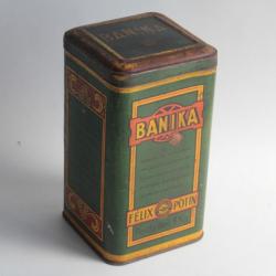 Boîte chocolat cacao Banika Félix Potin tôle lithographiée