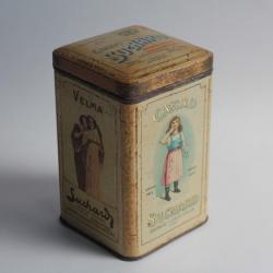 Boîte chocolat cacao SUCHARD Milka tôle lithographiée