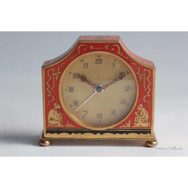 Pendulette rveil maille Chinois Art dco