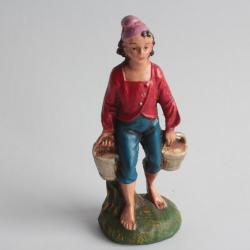 Figurine vintage Composition garçons portant des sceaux Italie