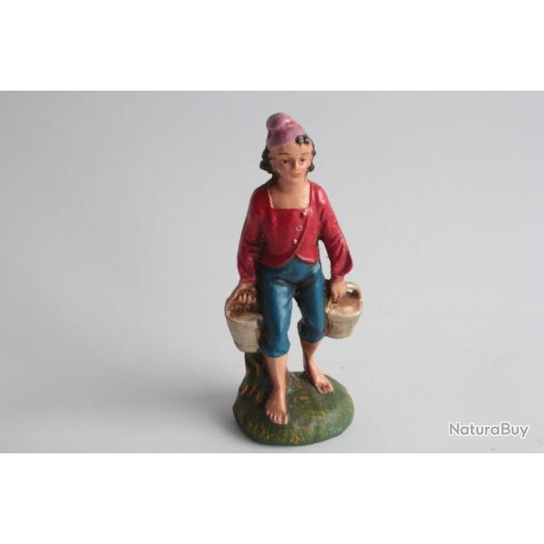 Figurine vintage Composition garons portant des sceaux Italie