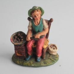 Figurine vintage Composition vendeur de marrons Italie