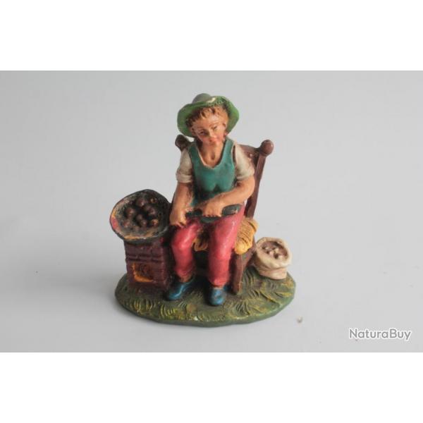 Figurine vintage Composition vendeur de marrons Italie