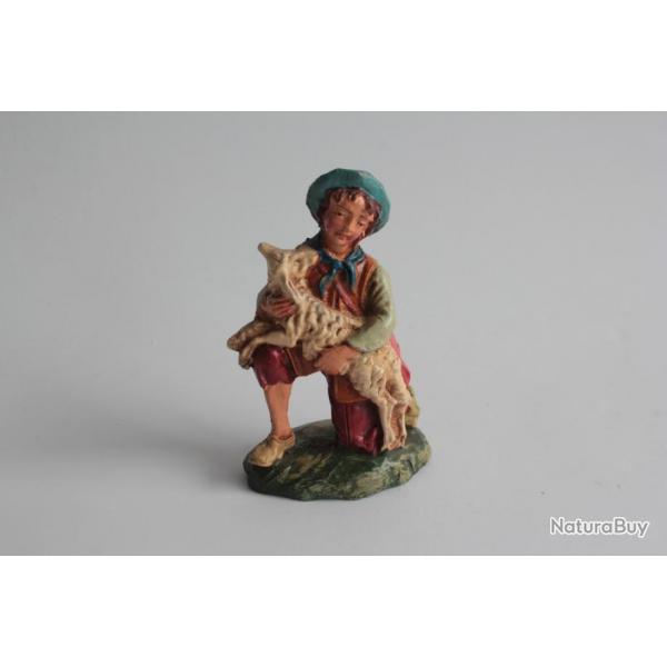 Figurine vintage Composition garons avec son mouton Italie