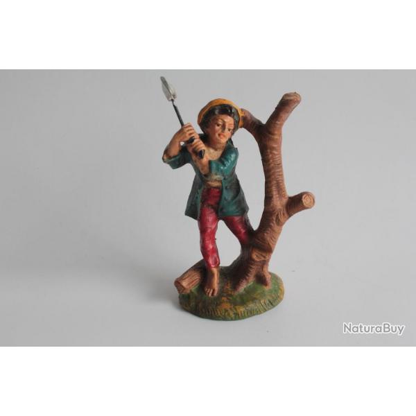 Figurine vintage Composition Mtier bcheron Italie