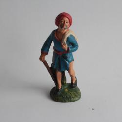 Figurine vintage Composition personne âgée marchant Italie