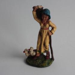 Figurine vintage Composition paysanne avec ses cannes Italie