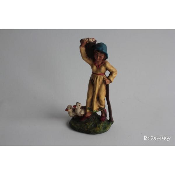 Figurine vintage Composition paysanne avec ses cannes Italie
