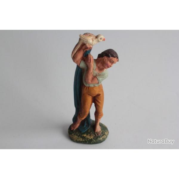 Figurine vintage Composition Mtier fauconnier Italie