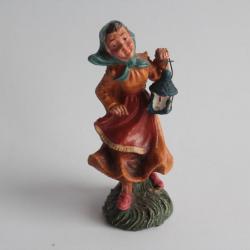 Figurine vintage Composition paysanne avec une lanterne Italie