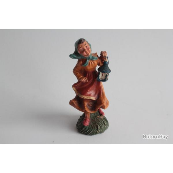 Figurine vintage Composition paysanne avec une lanterne Italie