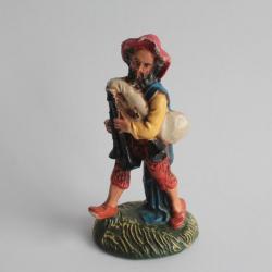 Figurine vintage Composition musicien jouant de la cornemuse Italie