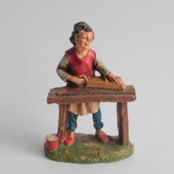 Figurine vintage Composition paysanne métier ébéniste Italie