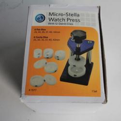 Anchor Brand Micro stella watch press with 12 delrin dies