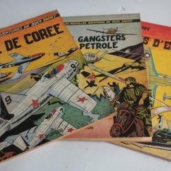 3 BD Les aventures de Buck Danny n°9-10-11 EO 1953-1954