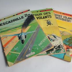 3 BD Les aventures de Buck Danny n°25-26-73 EO 1961-1962