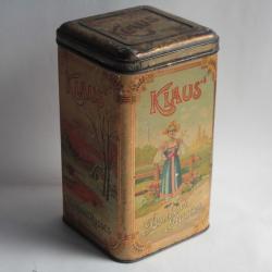 Boîte Klaus Bonbons Russes tôle lithographiée