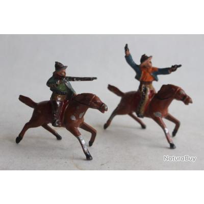 Ancien Cow Boys a Cheval Sauteur a Remontoir Jouet Enfant Vintage