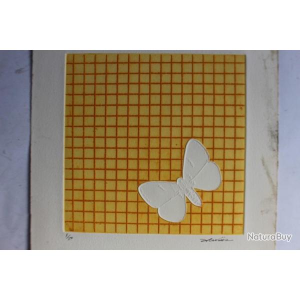 Gravure lithographie Doroteo ARNIZ Papillon