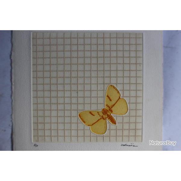 Gravure lithographie Doroteo ARNIZ Papillon