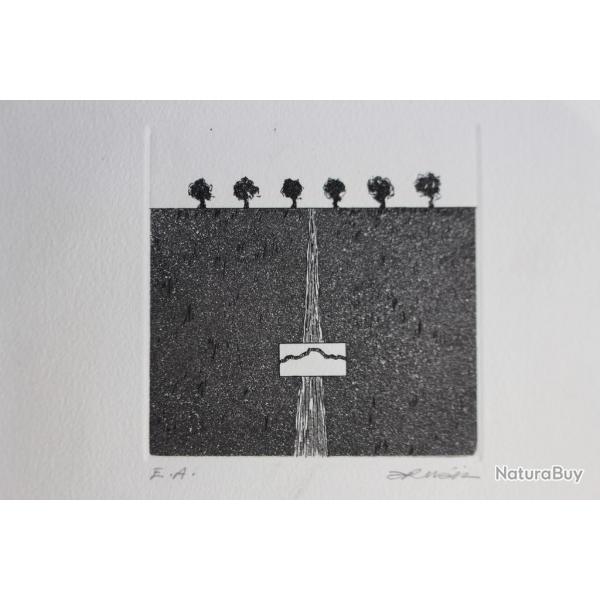 Gravure lithographie Doroteo ARNIZ preuve d'artiste