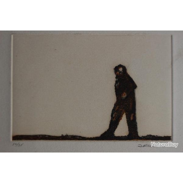 Gravure lithographie Doroteo ARNIZ Caminante de la paz