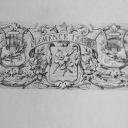 Gravure lithographiée Régereau Warisse XIXe siècle