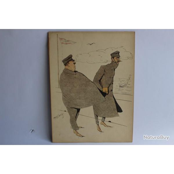 Grande caricature lithographie Mass'Beuf