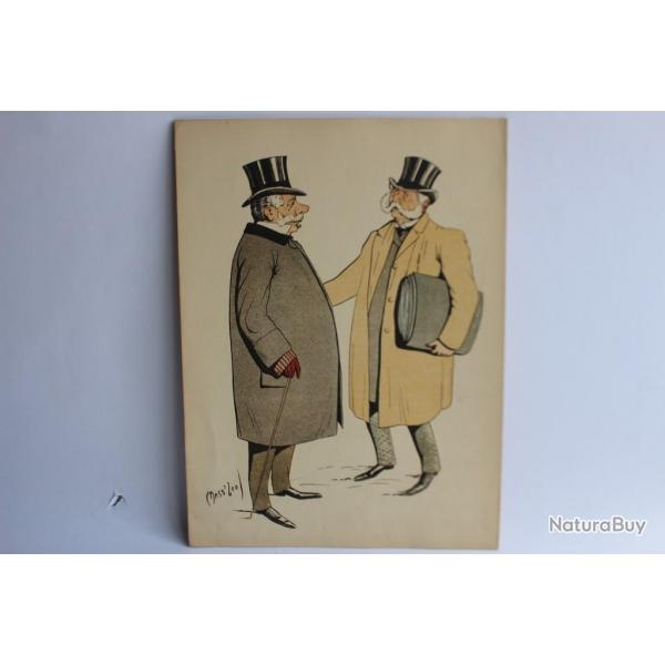 Grande caricature lithographie Mass'Beuf