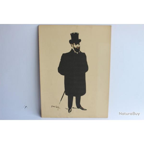 Grande caricature lithographie Mass'Beuf