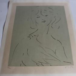 Dessin lithographié Marcel VERTES N°44/100
