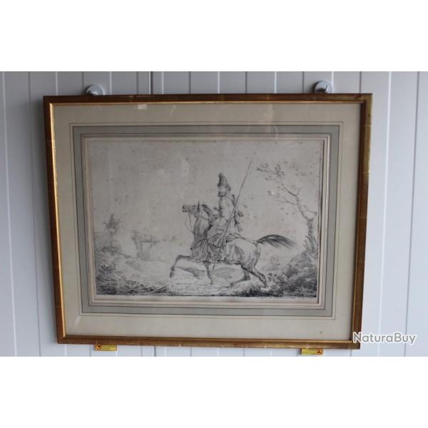 Dessin lithographi Carles VERNET (1758 - 1836)