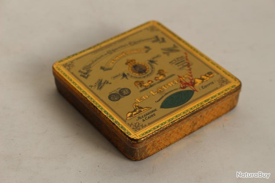 Boite a cigarettes ED. LAURENS Khédive Figaro tôle lithographiée