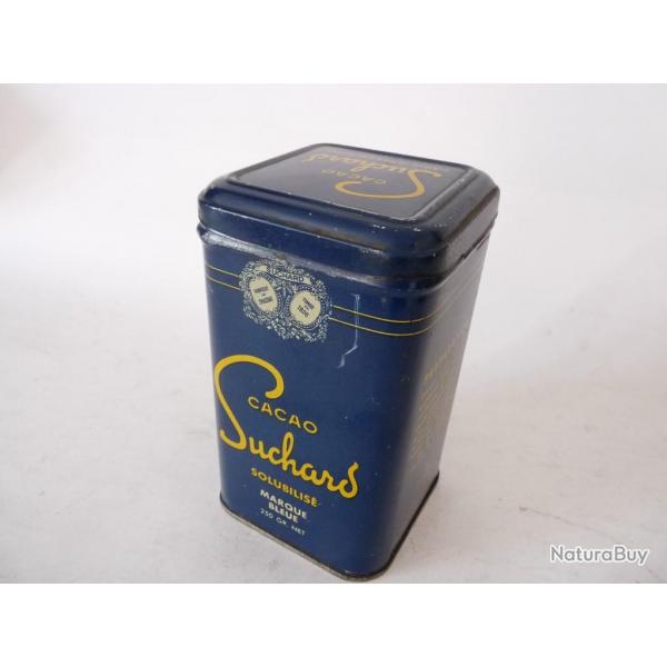 Boite chocolat cacao SUCHARD tle lithographie bleue